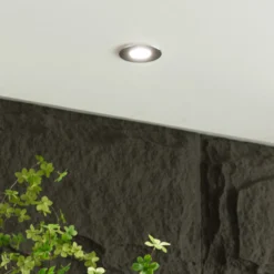Arcchio Lámpara empotrable LED Elmon, IP65, cromo