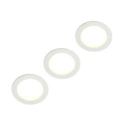 Arcchio Lámpara empotrable LED Milaine, blanca, atenuable, lote de 3