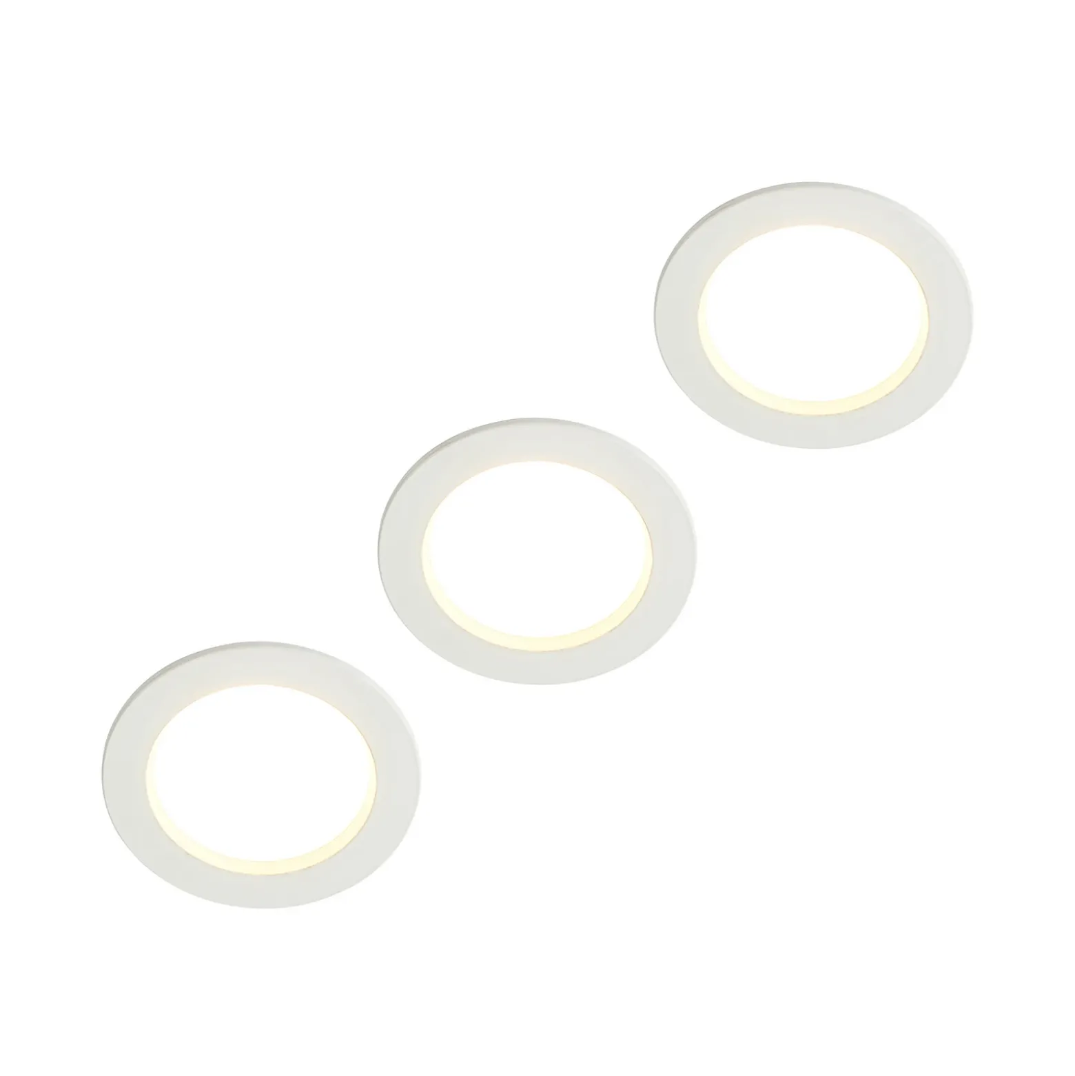 Arcchio Lámpara empotrable LED Milaine, blanca, atenuable, lote de 3