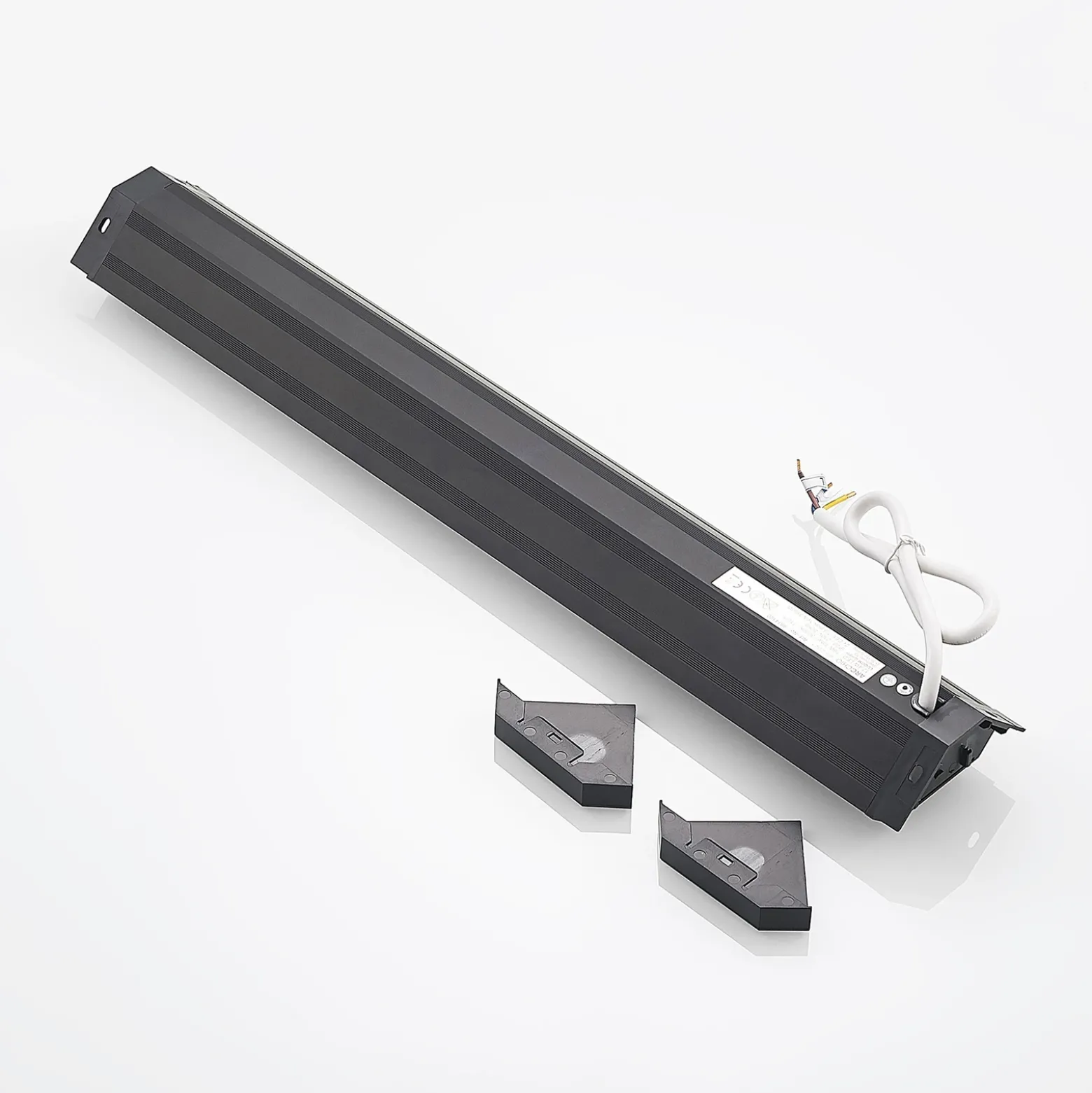 Arcchio Lámpara LED bajo mueble Ovano, 62 cm, negro, aluminio