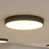 Arcchio Lámpara LED de techo Noabelle, Ø 80 cm, negra, metal