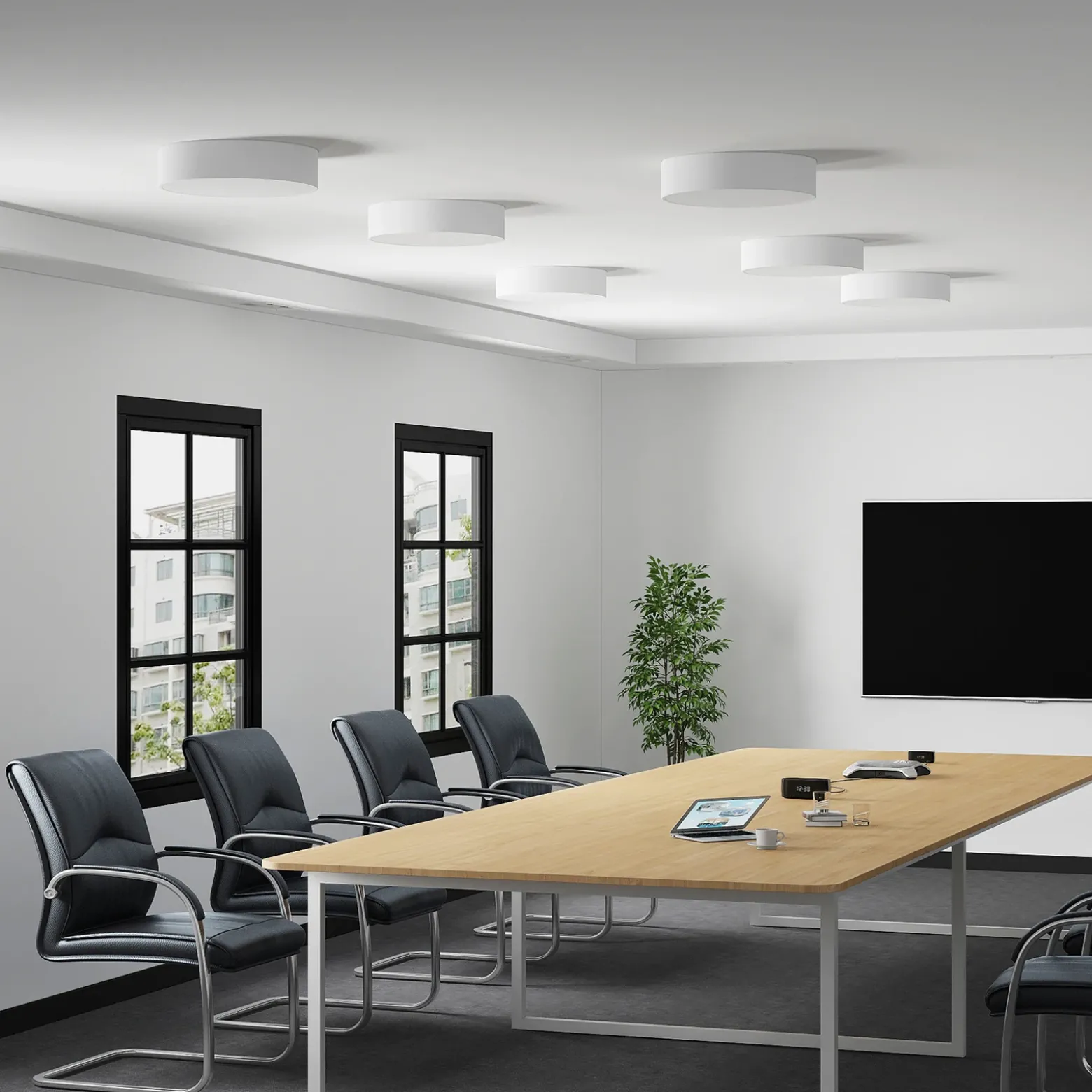 Arcchio Lámpara LED de techo Noabelle, Ø 40 cm, blanco, metal