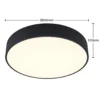Arcchio Lámpara LED de techo Noabelle, Ø 60 cm, negra, metal