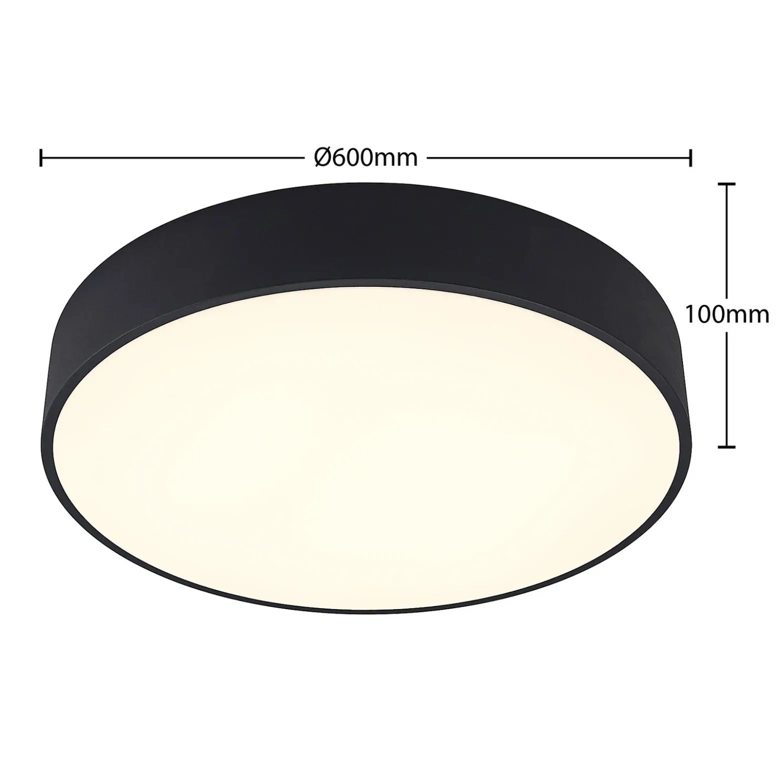 Arcchio Lámpara LED de techo Noabelle, Ø 60 cm, negra, metal