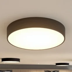 Arcchio Lámpara LED de techo Noabelle, Ø 60 cm, negra, metal