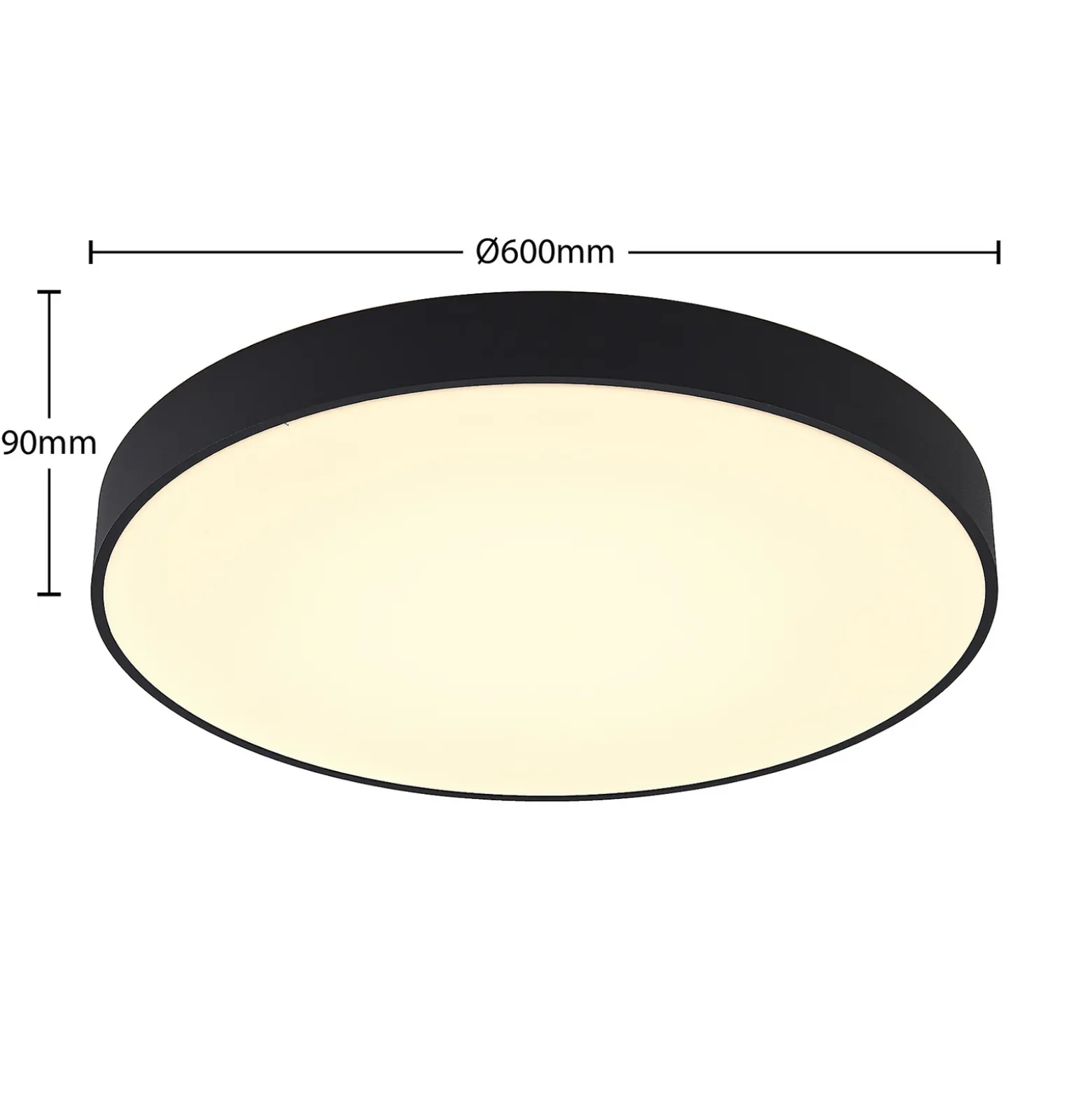 Arcchio lámpara LED de techo Vanida, negro, Ø 60 cm, arriba/abajo