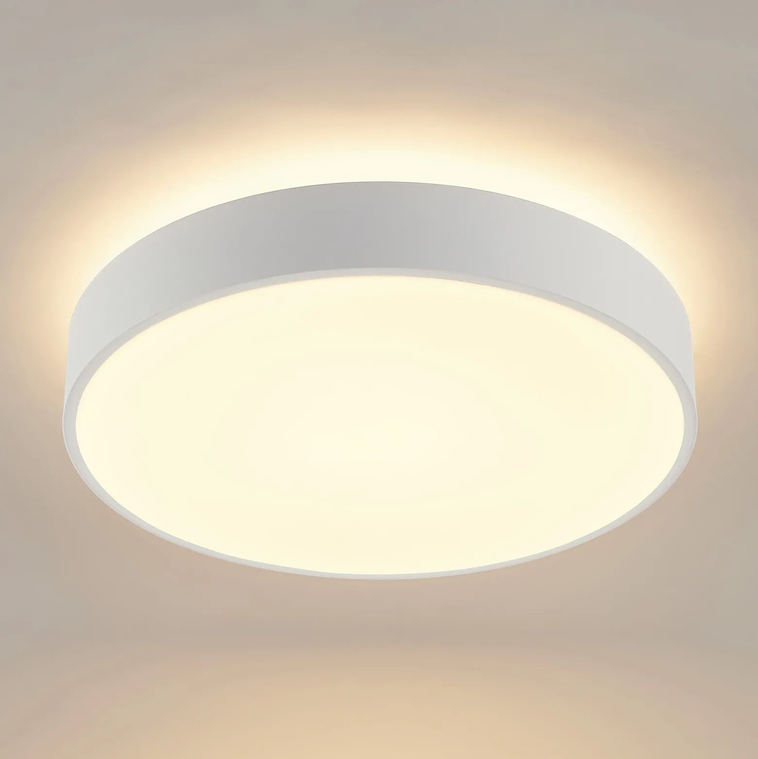 Arcchio lámpara LED de techo Vanida, blanca, Ø 40 cm, arriba/abajo