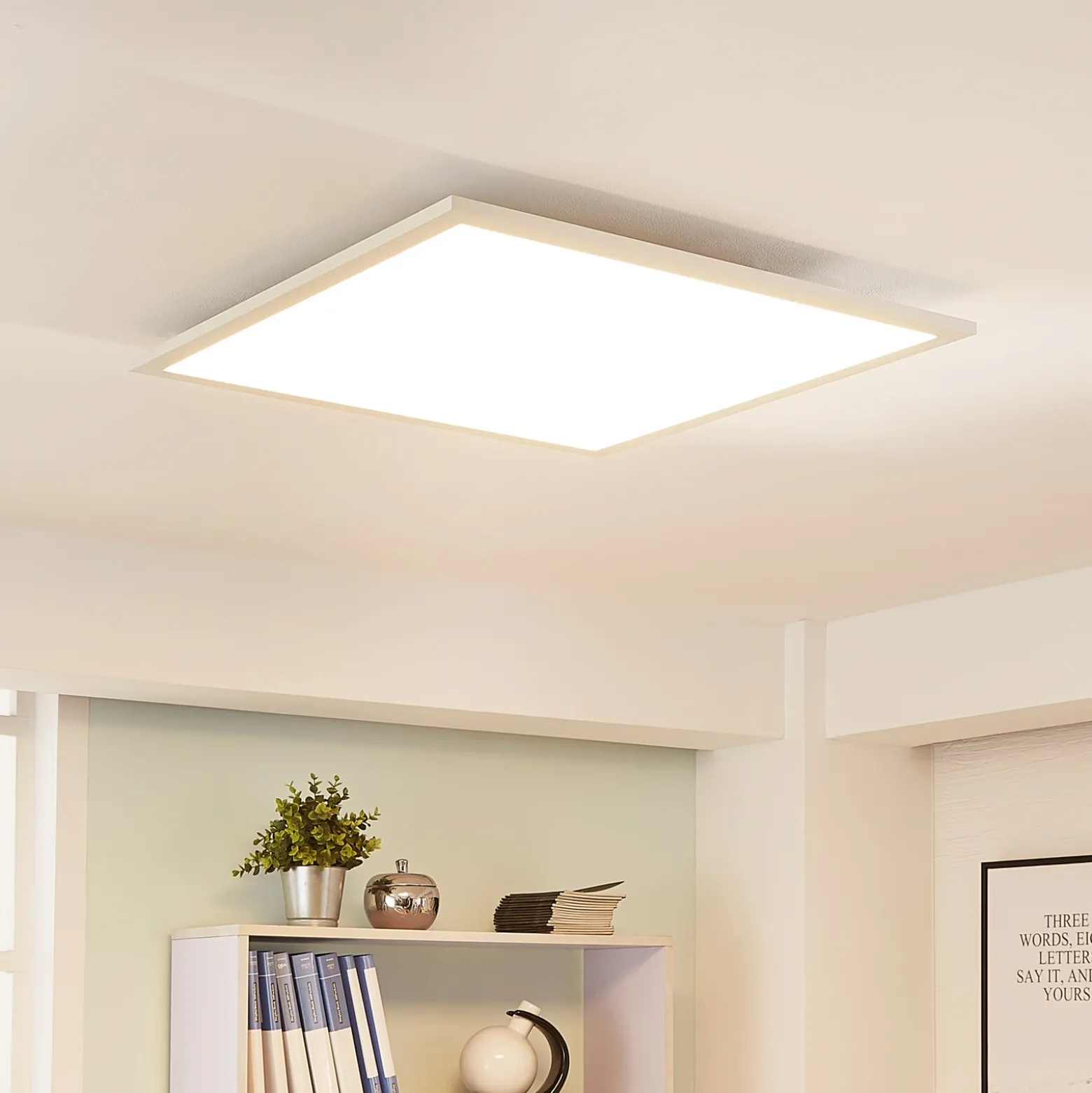 Arcchio Lysander panel LED, CCT, 62 cm, blanco