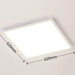 Arcchio Lysander panel LED, CCT, 62 cm, blanco
