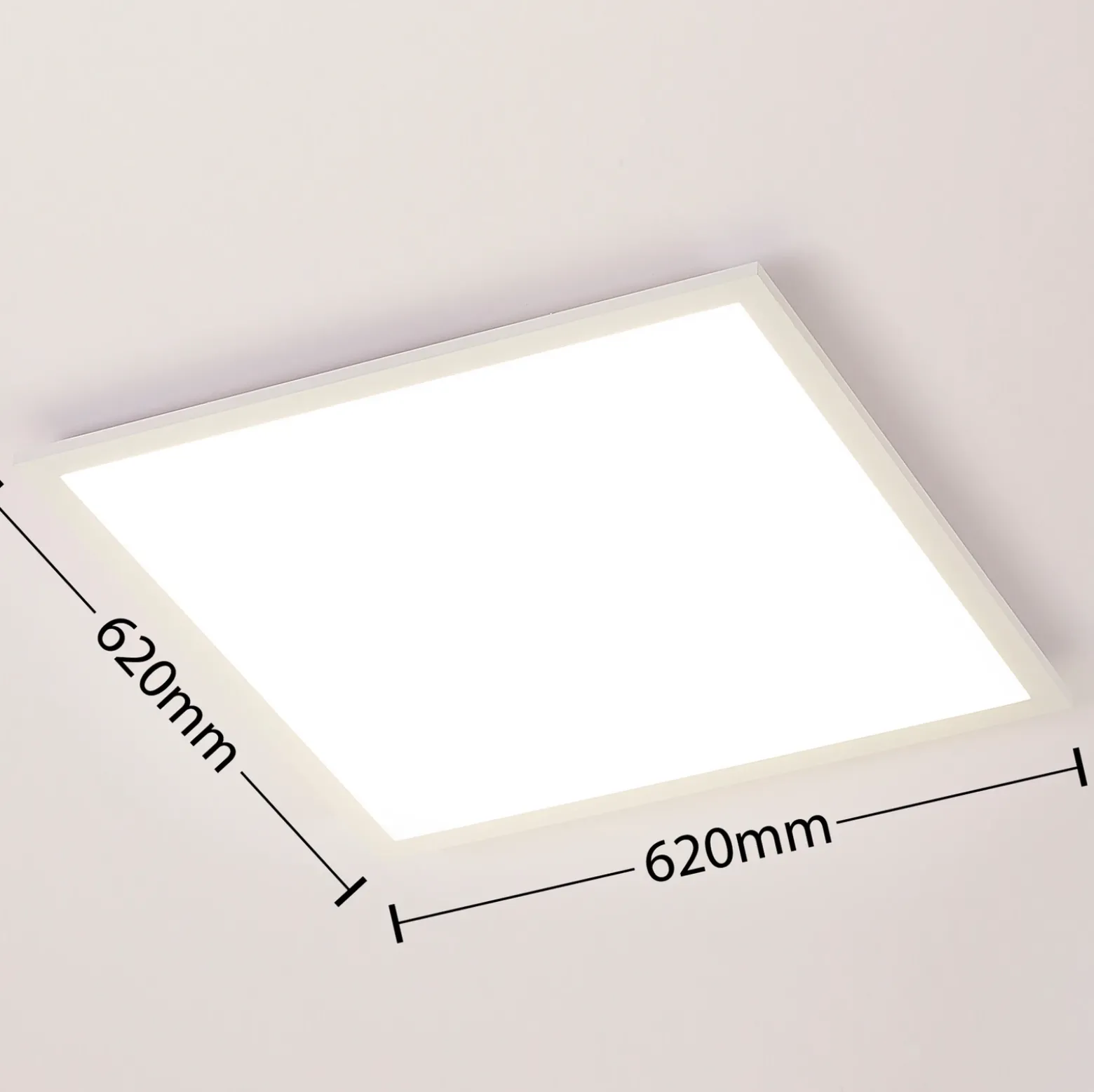 Arcchio Lysander panel LED, CCT, 62 cm, blanco
