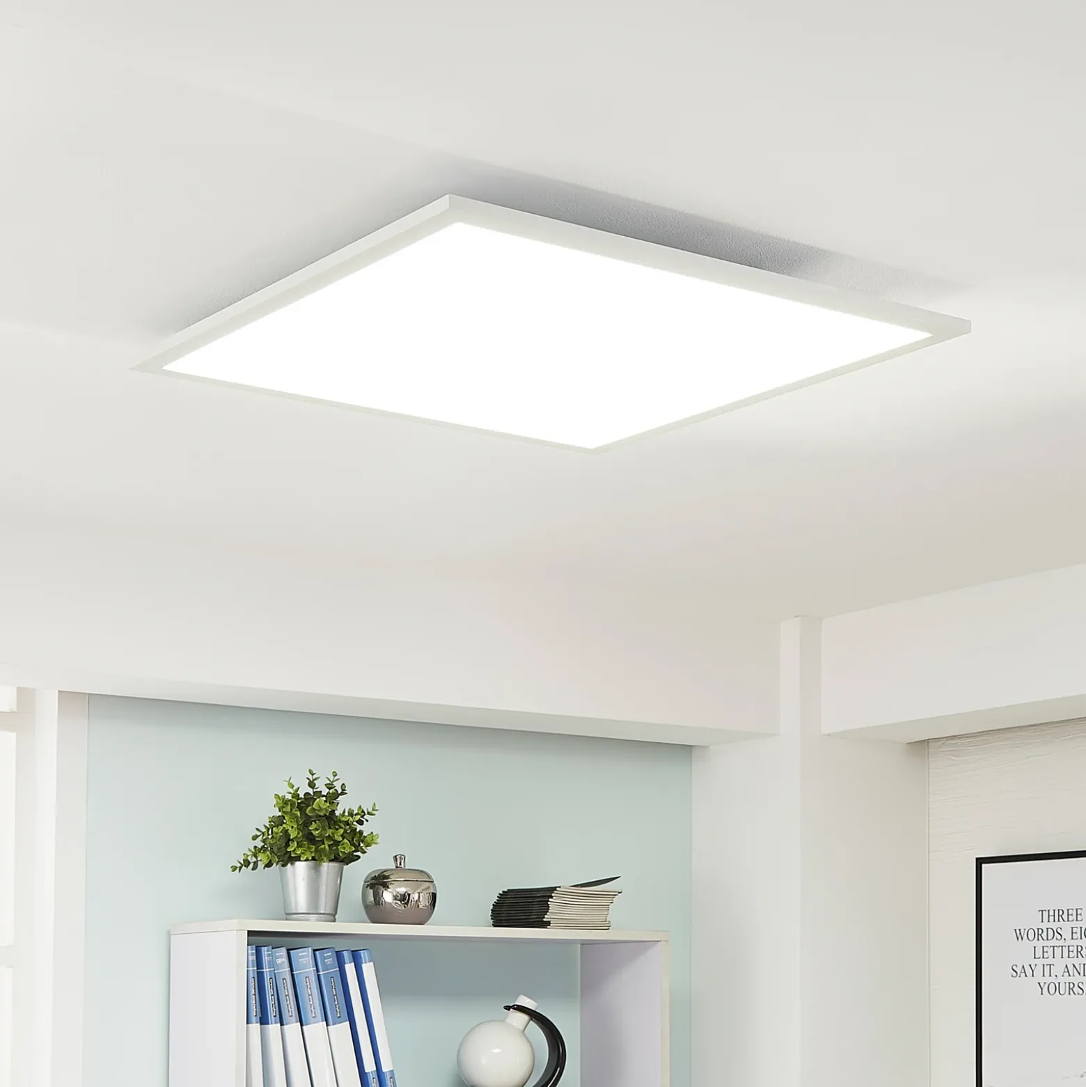 Arcchio Lysander panel LED, CCT, 62 cm, blanco