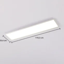 Arcchio Lysander panel LED, CCT, 119cm 55W, blanco