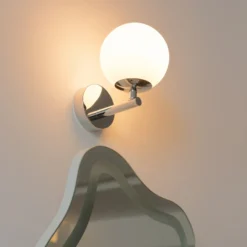 Arcchio Maviris aplique LED para baño bola, vidrio