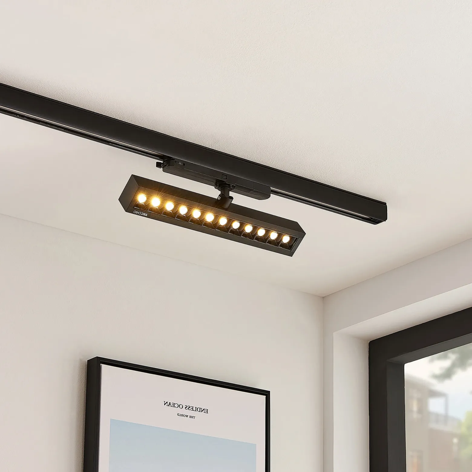 Arcchio Millay foco de riel LED negro 3000K