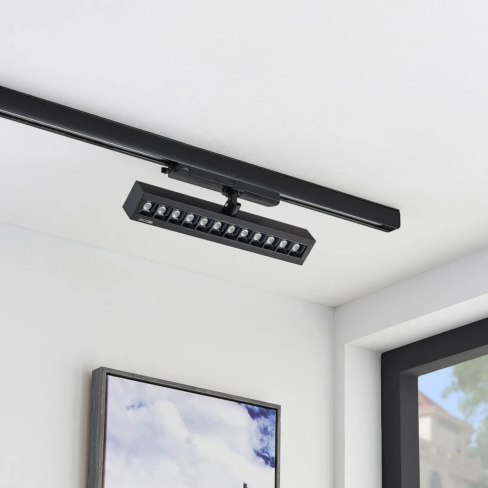Arcchio Millay foco de riel LED negro 4000K