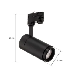Arcchio Nanna foco de riel LED negro 4000K 21W