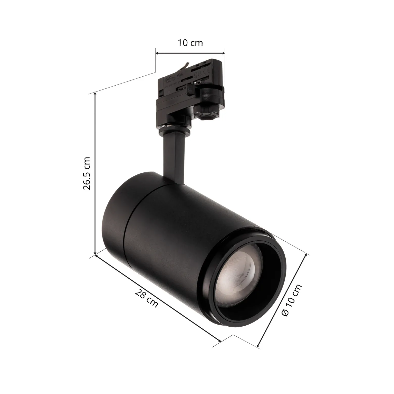 Arcchio Nanna foco de riel LED negro 4000K 28W