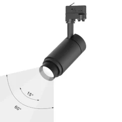 Arcchio Nanna foco de riel LED negro 3000K 12W