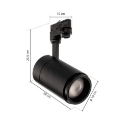 Arcchio Nanna foco de riel LED negro 4000K 28W