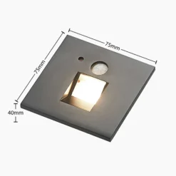 Arcchio Neru empotrada LED sensor angular, negro