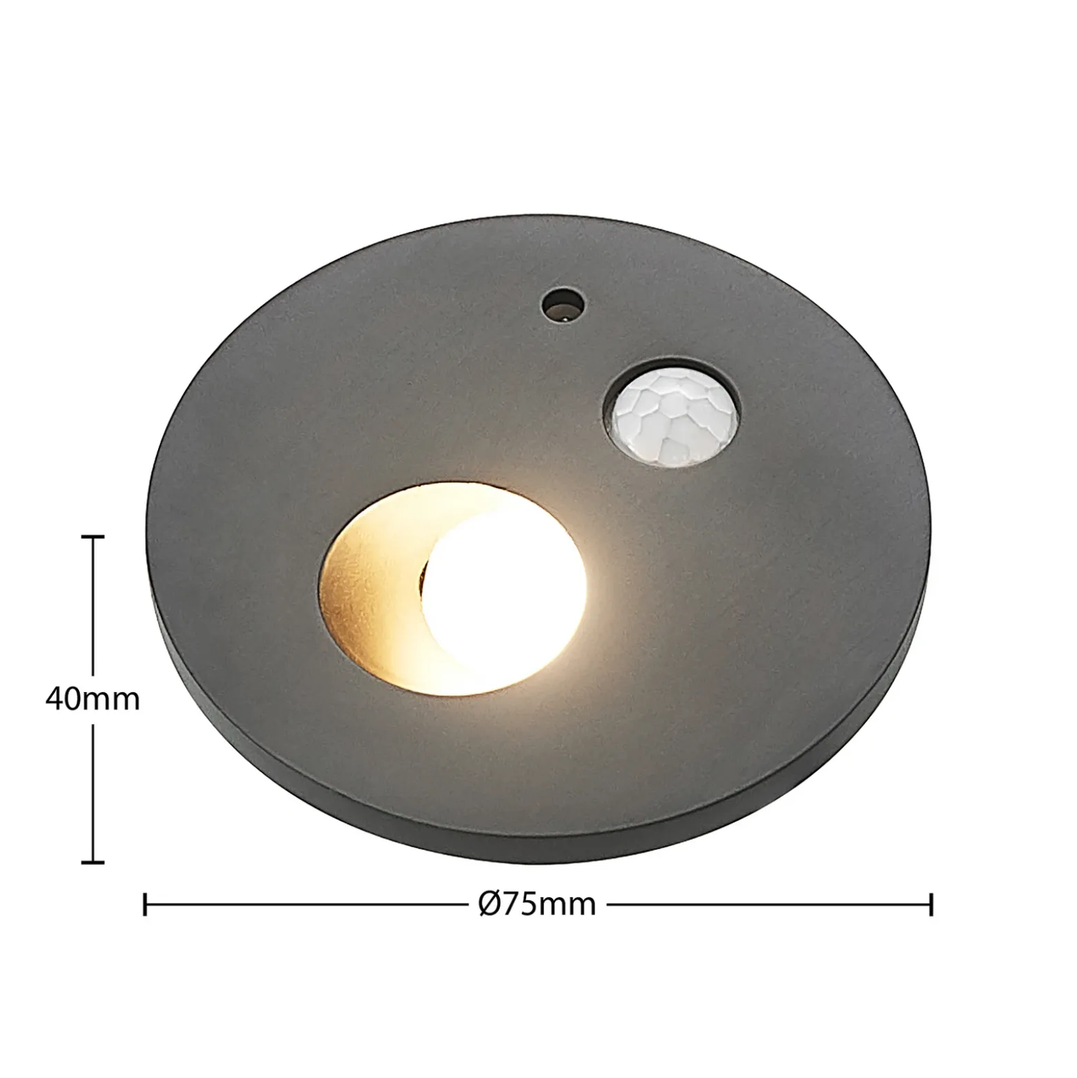 Arcchio Neru empotrada LED, sensor, redondo negro