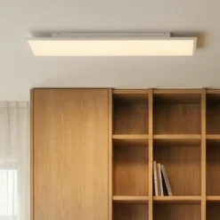 Arcchio Panel LED Arthur, 120 x 30 cm, plateado, 4000 K