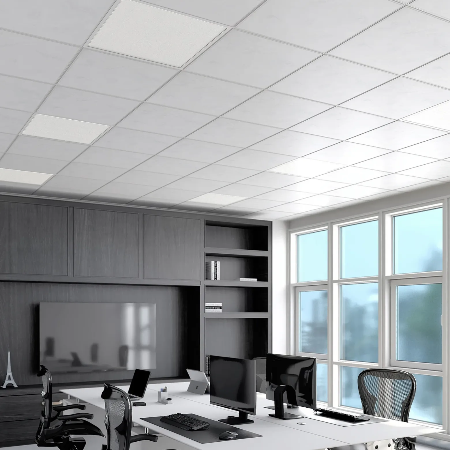 Arcchio Panel LED empotrado Viñas, 62 cm, blanco, aluminio, CCT