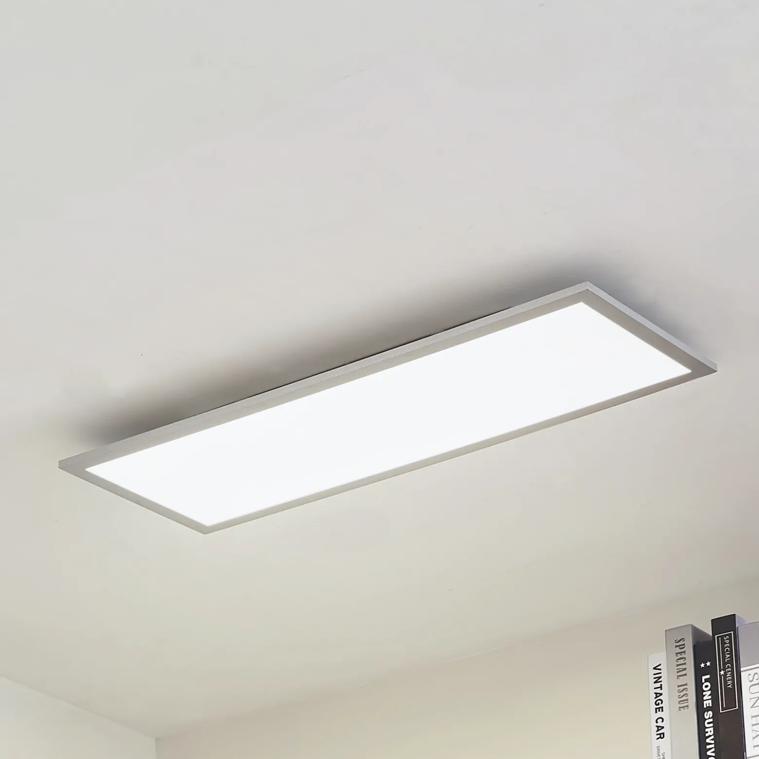 Arcchio Panel LED Lyndra, 80 cm, plata, aluminio, atenuable, CCT