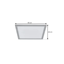 Arcchio Panel LED Lyndra, 40 cm, plata, aluminio, atenuable, CCT