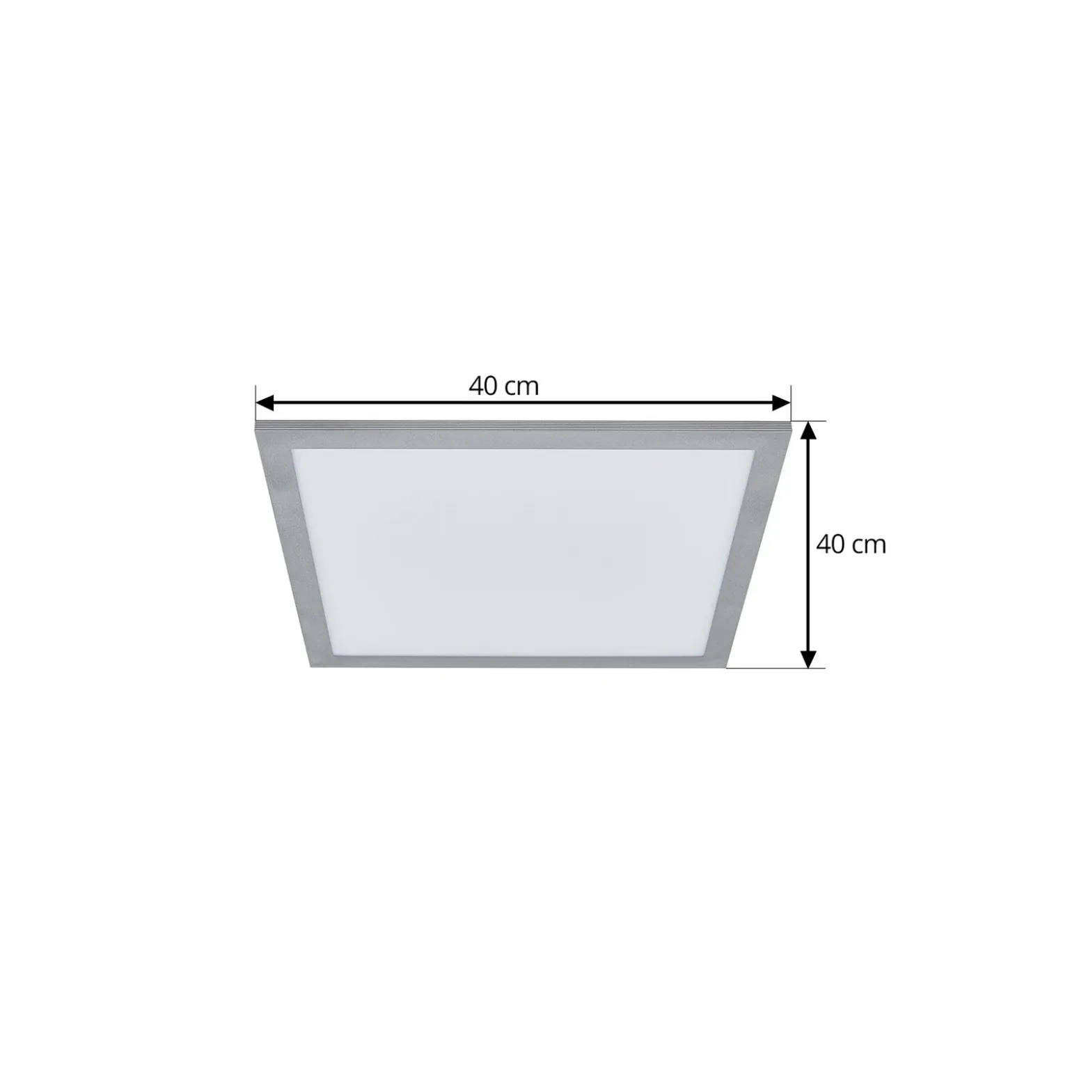 Arcchio Panel LED Lyndra, 40 cm, plata, aluminio, atenuable, CCT