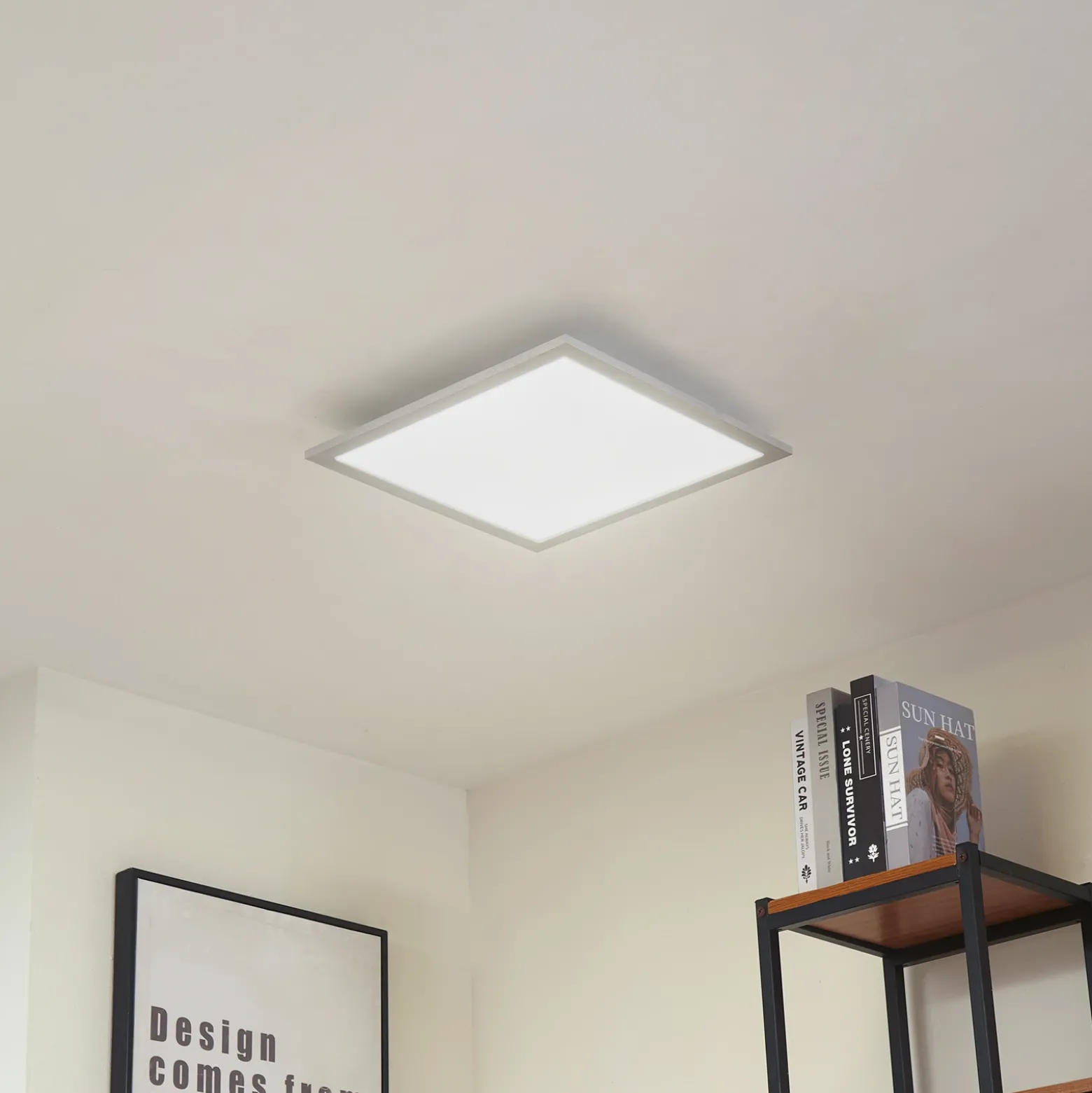 Arcchio Panel LED Lyndra, 40 cm, plata, aluminio, atenuable, CCT
