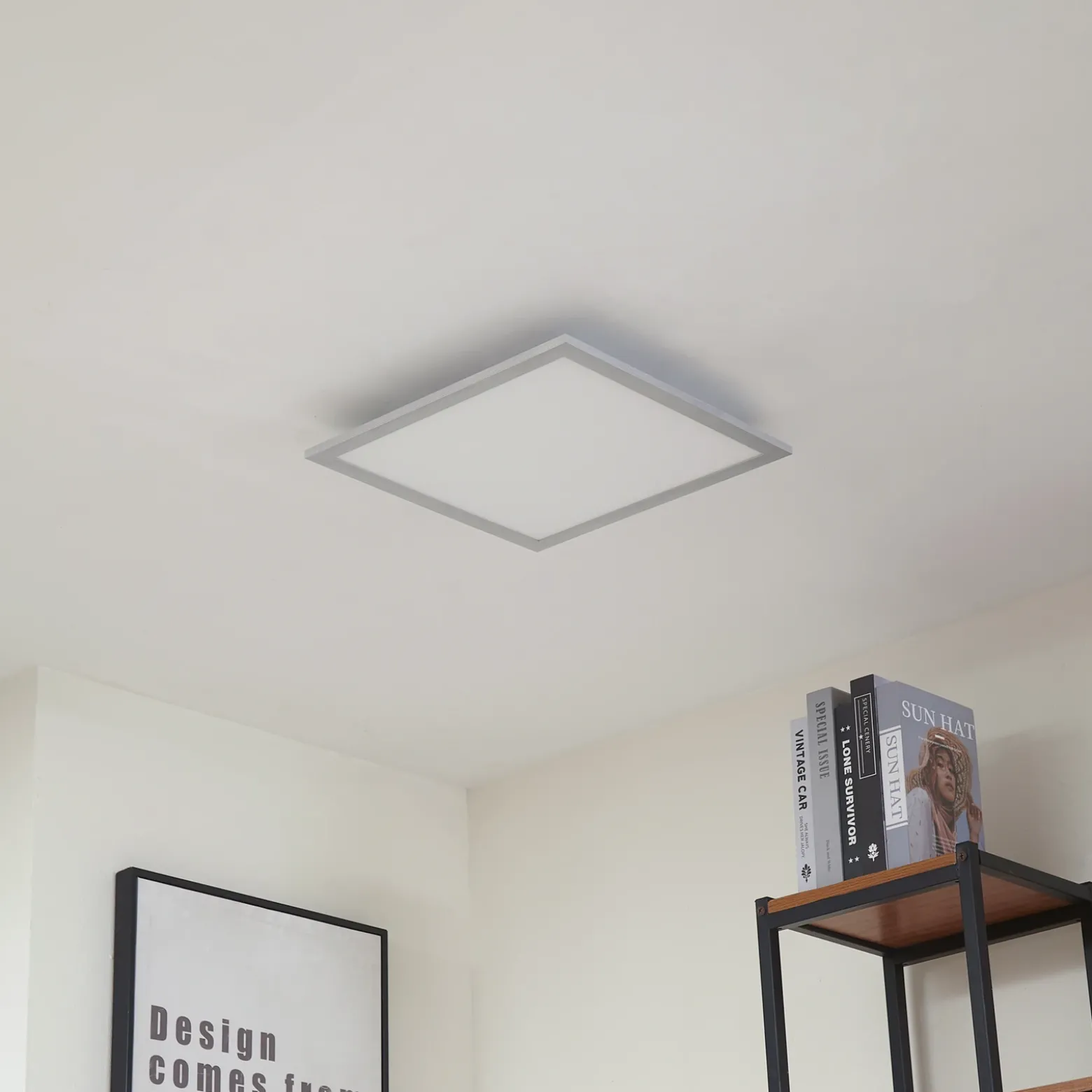 Arcchio Panel LED Lyndra, 40 cm, plata, aluminio, atenuable, CCT