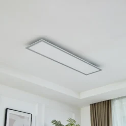 Arcchio Panel LED Lyndra, 120 cm, plata, aluminio, atenuable, CCT