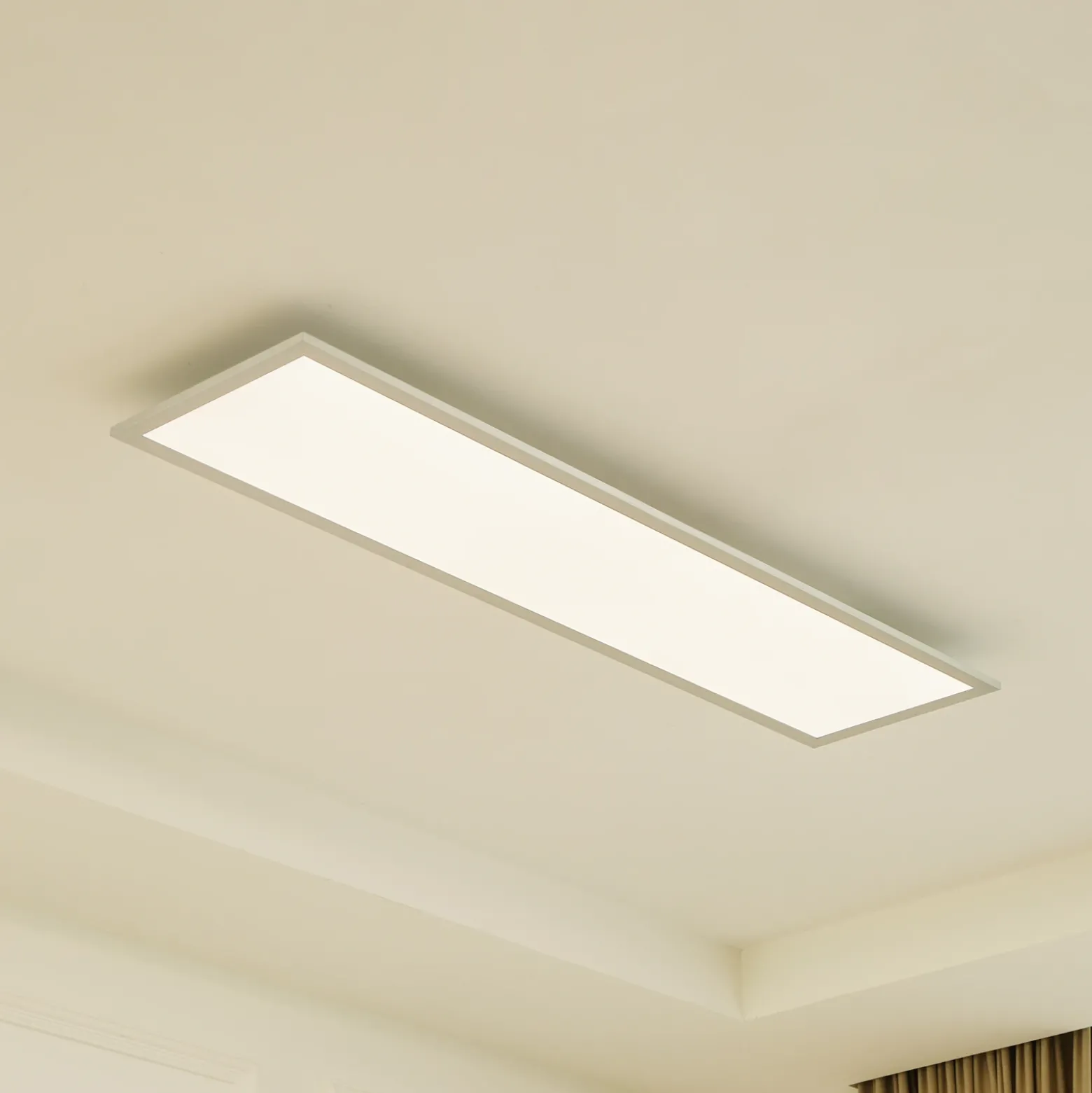 Arcchio Panel LED Lyndra, 120 cm, plata, aluminio, atenuable, CCT