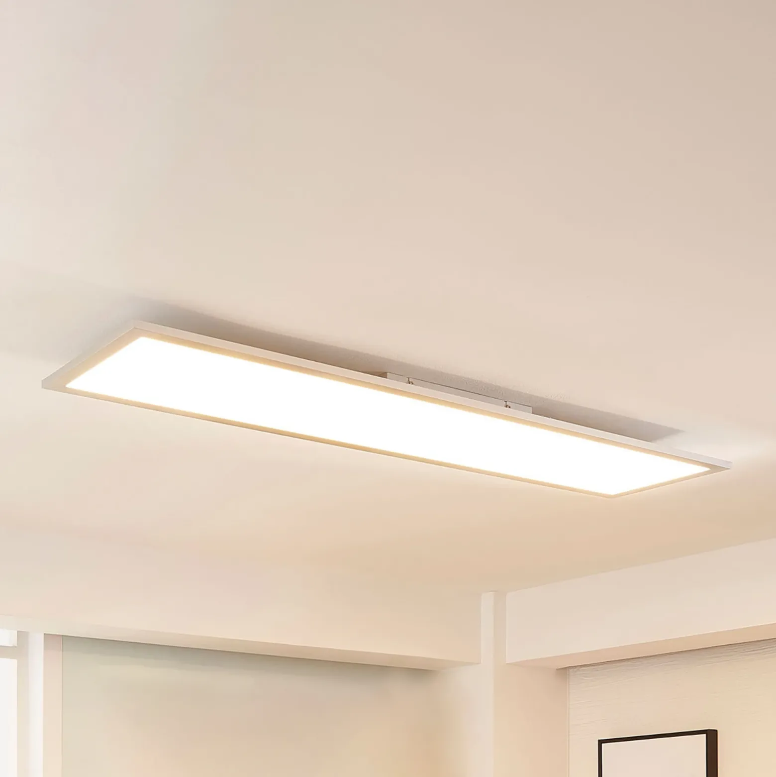 Arcchio Panel LED Lysander, 50W, CCT, 119cm, plata