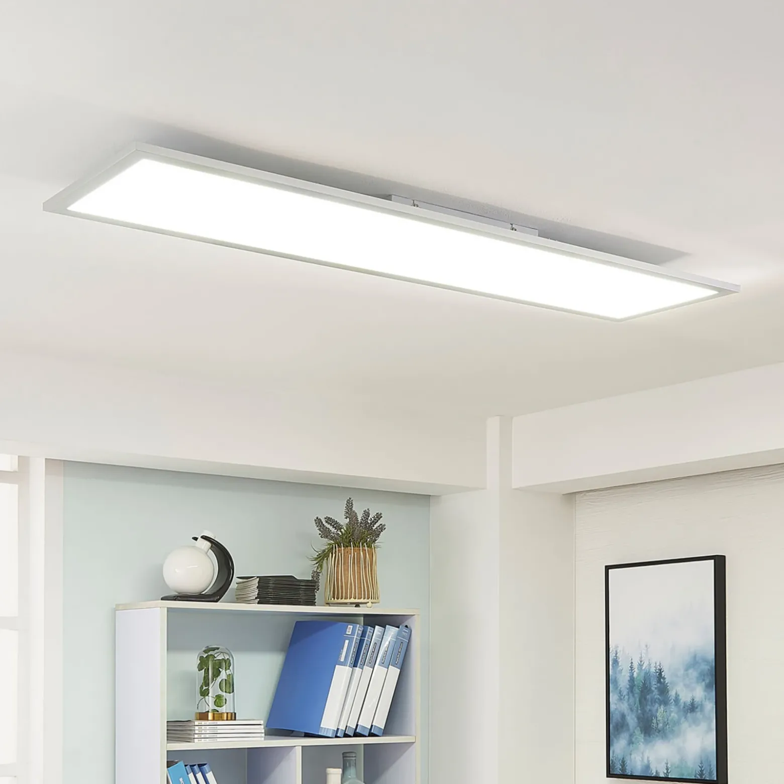 Arcchio Panel LED Lysander, 50W, CCT, 119cm, plata