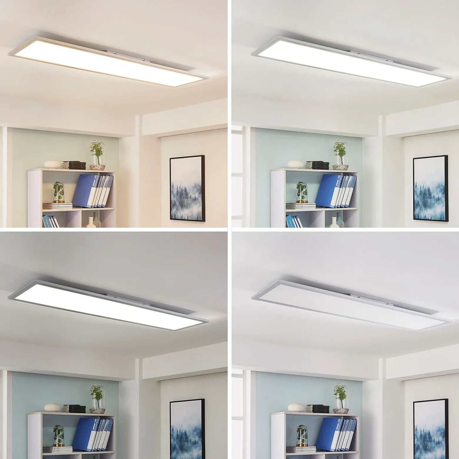 Arcchio Panel LED Lysander, 32W, CCT, 119cm, plata