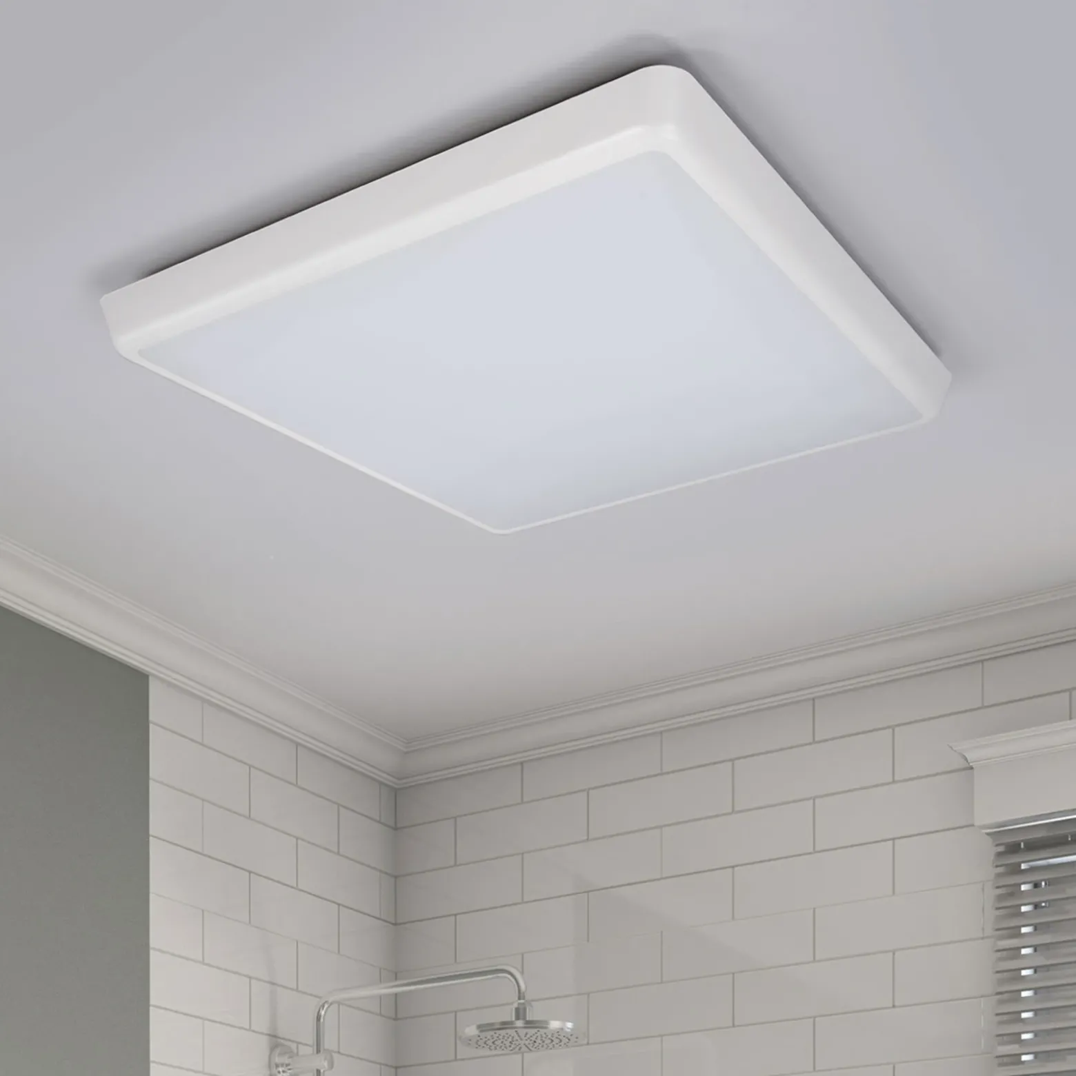 Arcchio plafón LED Augustin, 40 x 40 cm, blanco, IP54