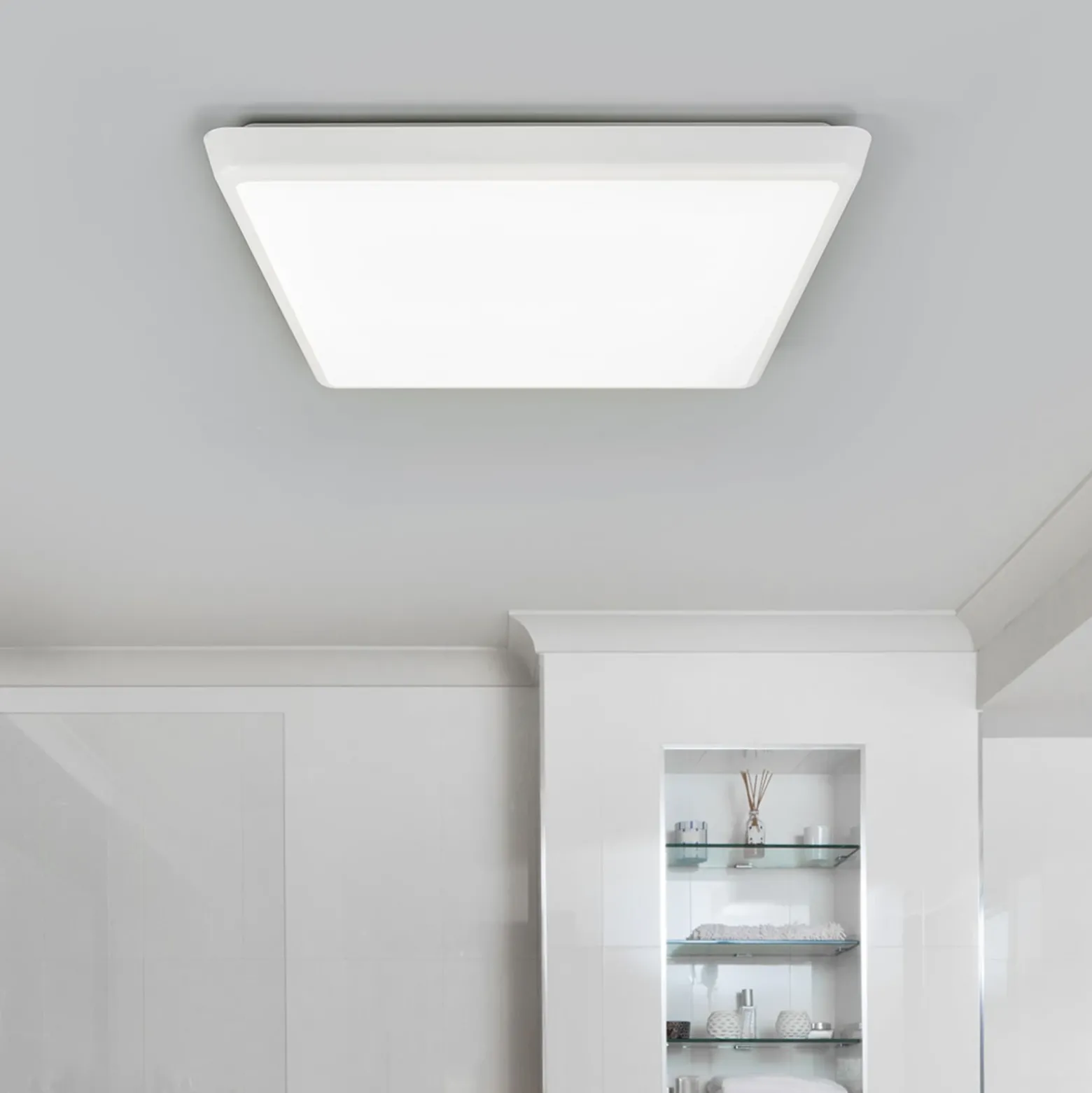 Arcchio plafón LED Augustin, 40 x 40 cm, blanco, IP54