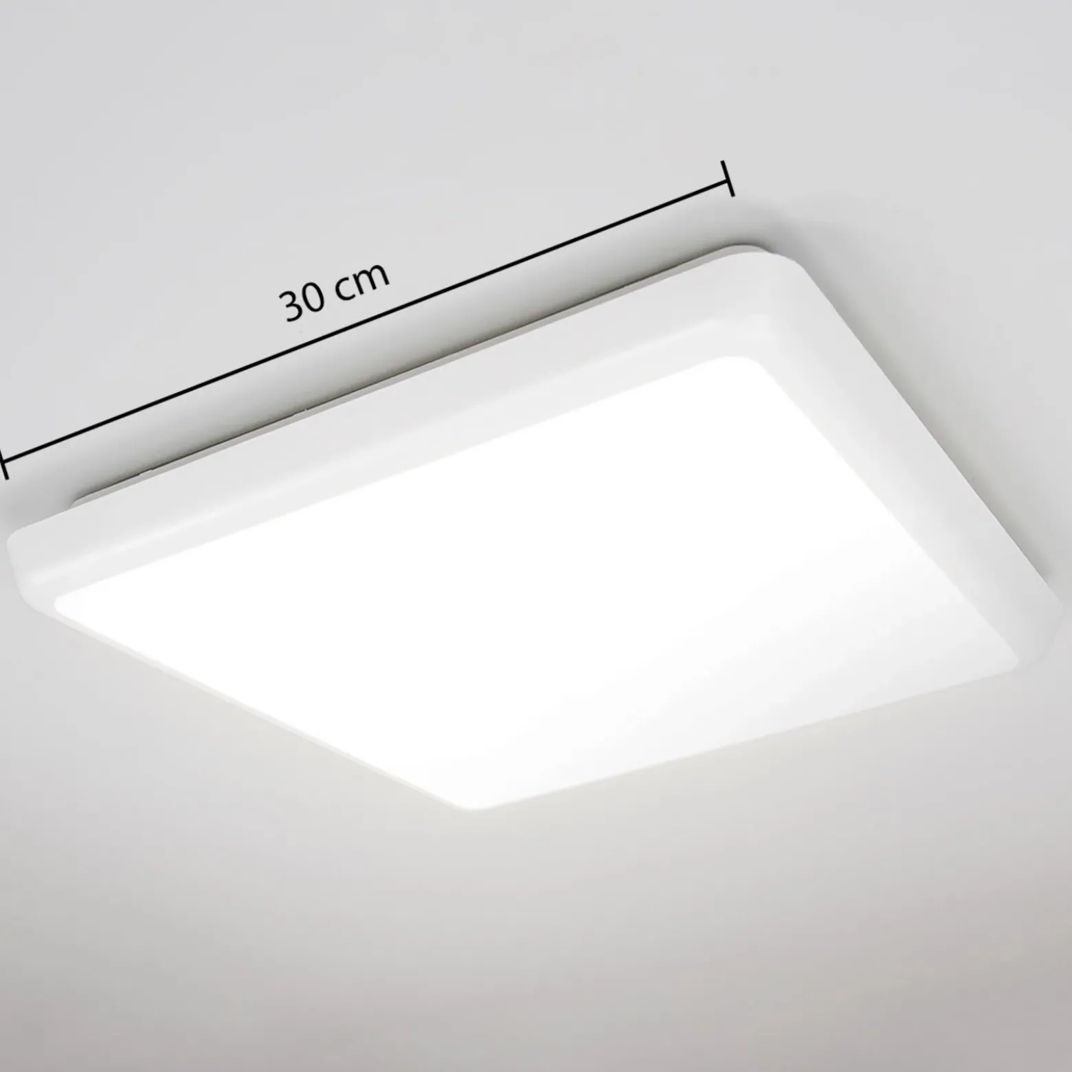 Arcchio plafón LED Augustin, 30 x 30 cm, blanco, IP54