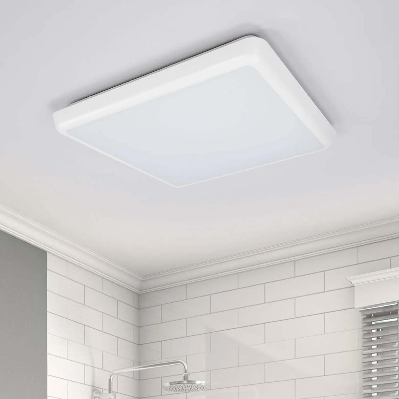 Arcchio plafón LED Augustin, 30 x 30 cm, blanco, IP54