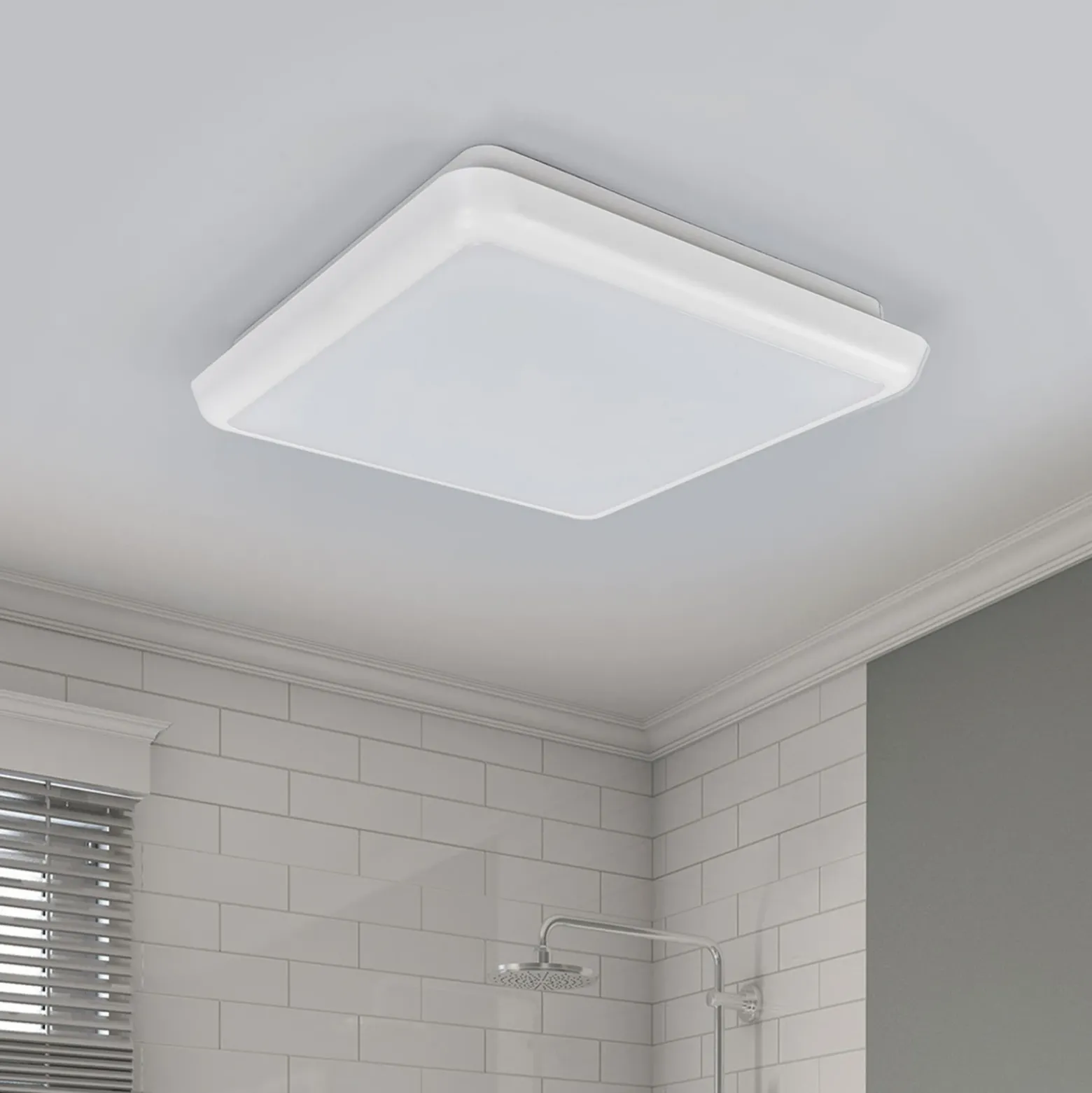Arcchio plafón LED Augustin, 25 x 25 cm, blanco, IP54