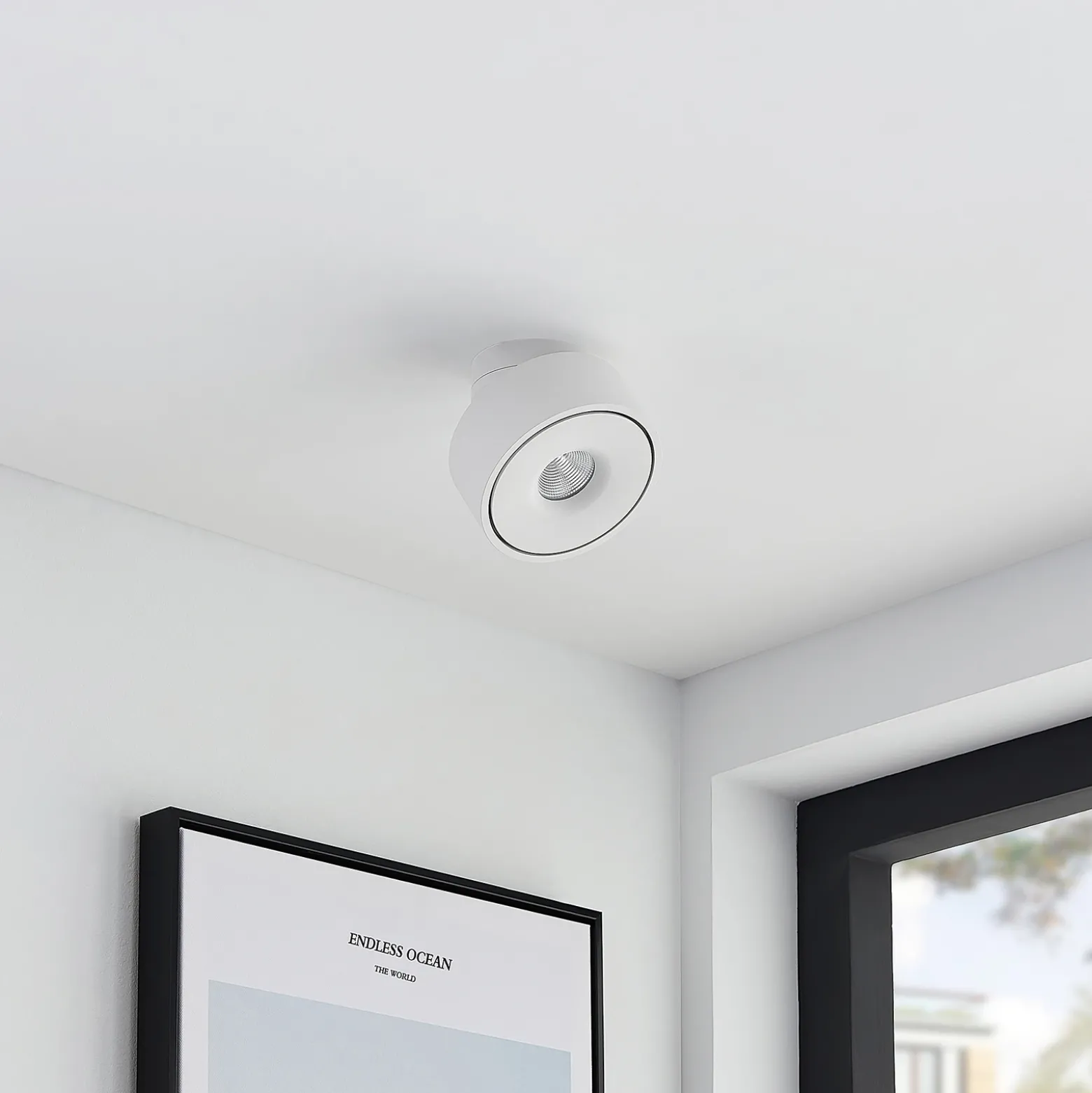 Arcchio Rotari Lámpara LED de techo, blanca, orientable, metal