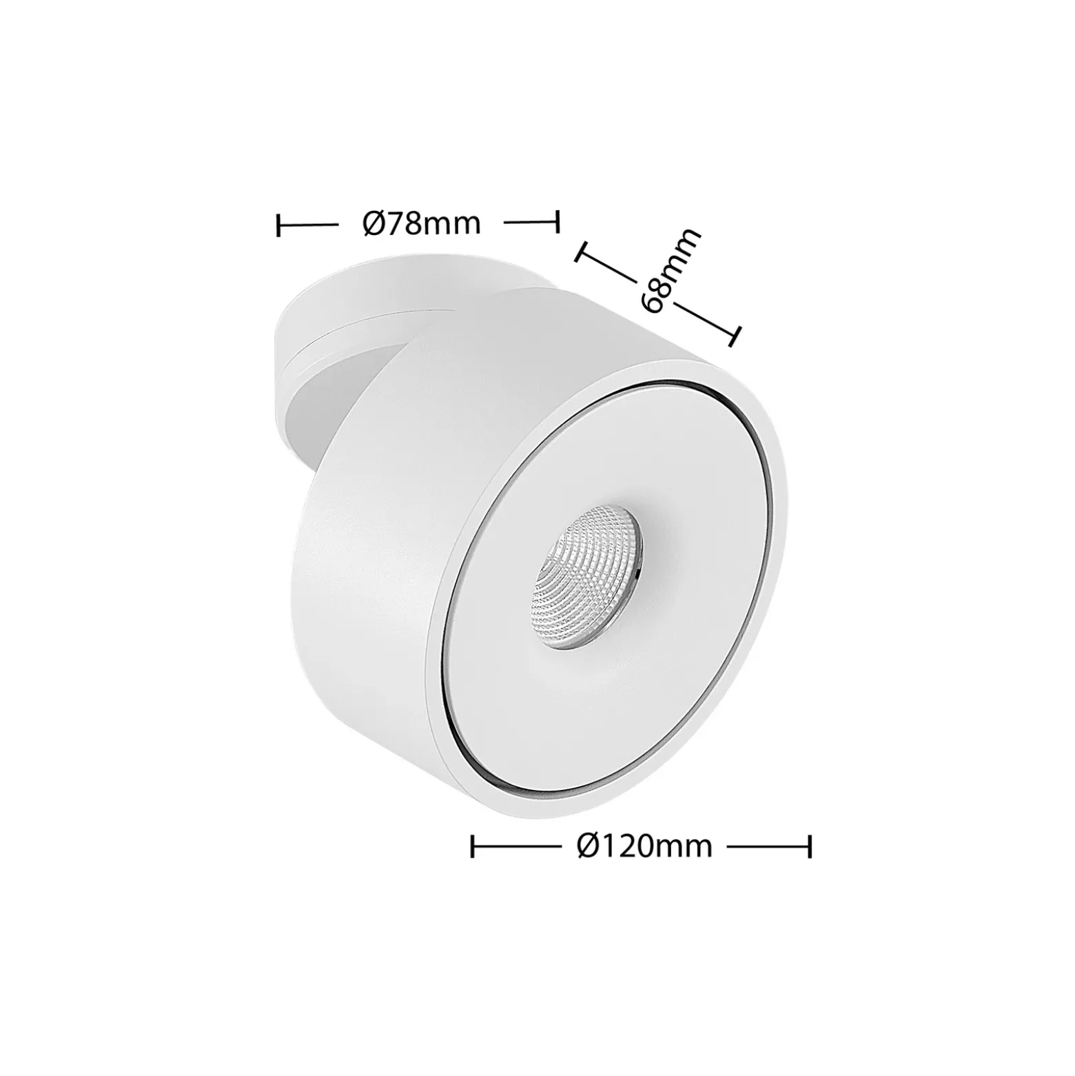 Arcchio Rotari Lámpara LED de techo, blanca, orientable, metal