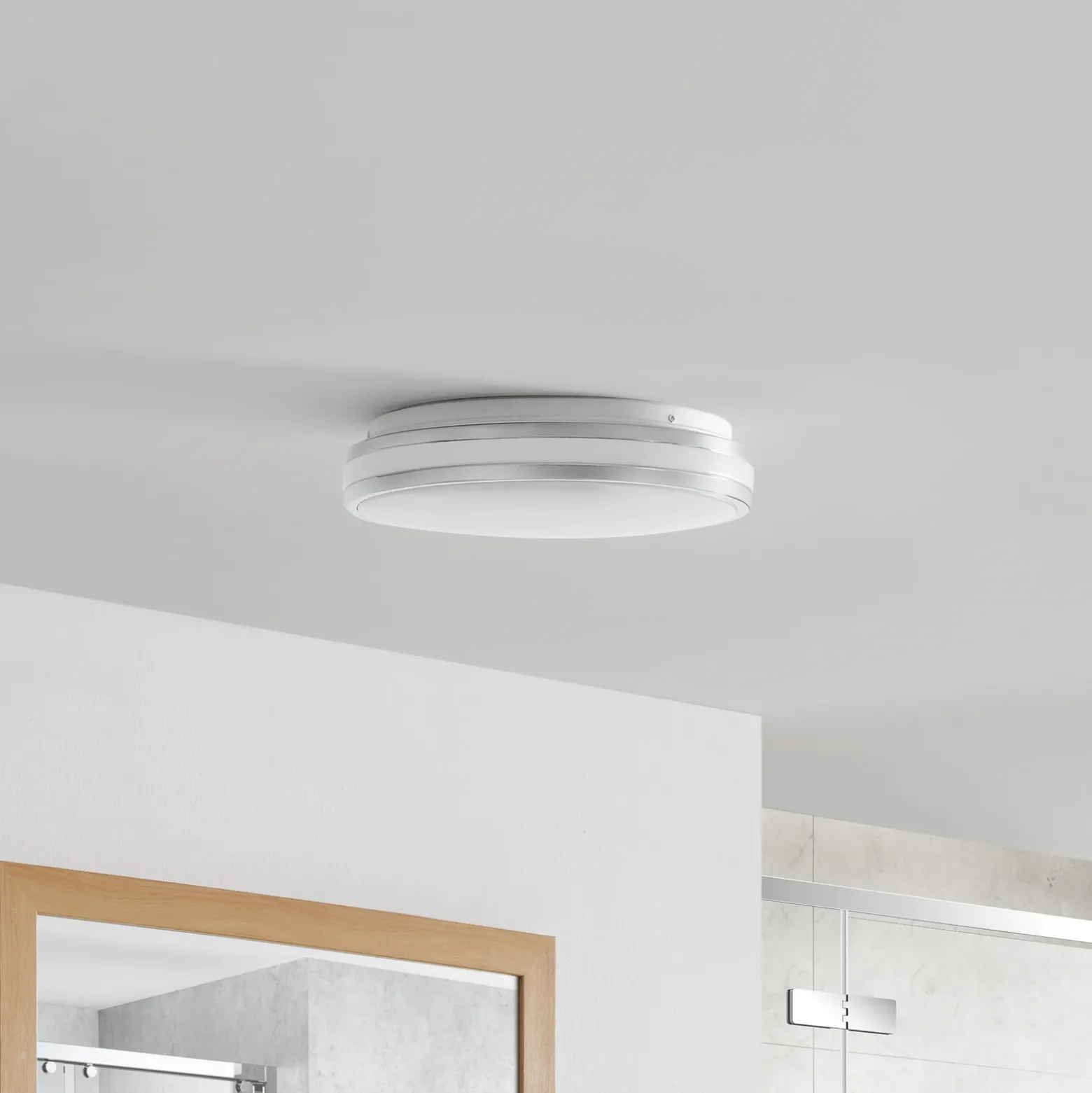 Arcchio Sinovu Lámpara de techo para baño LED, cromo, 34 cm
