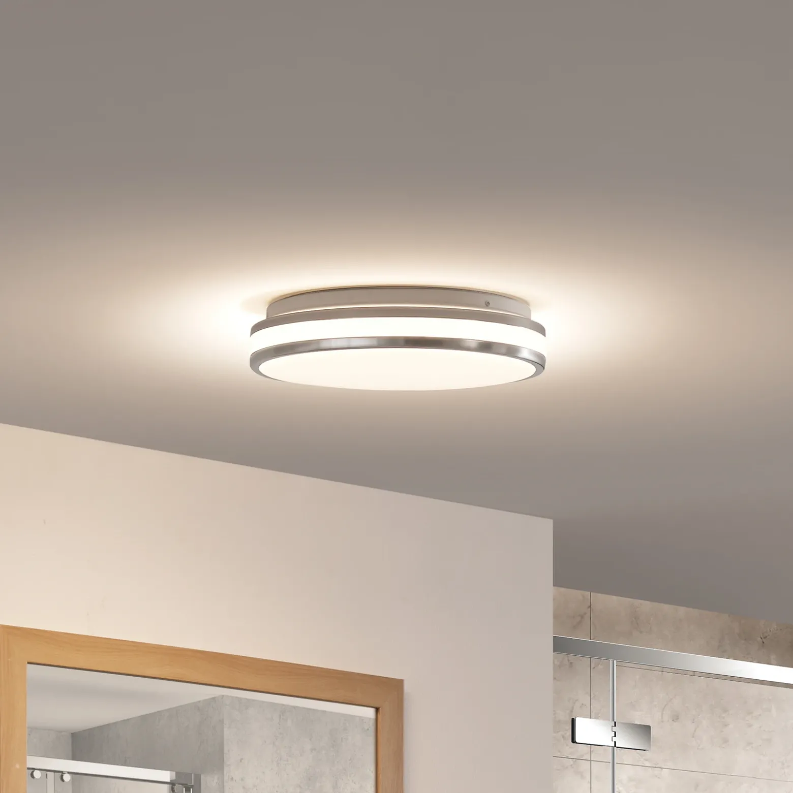 Arcchio Sinovu Lámpara de techo para baño LED, cromo, 34 cm