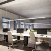 Arcchio Susi lámpara colgante LED de oficina, blanca, 120 cm, 4.000K, DALI