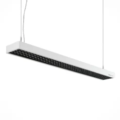 Arcchio Susi lámpara colgante LED de oficina, blanca, 120 cm, 4.000K, DALI
