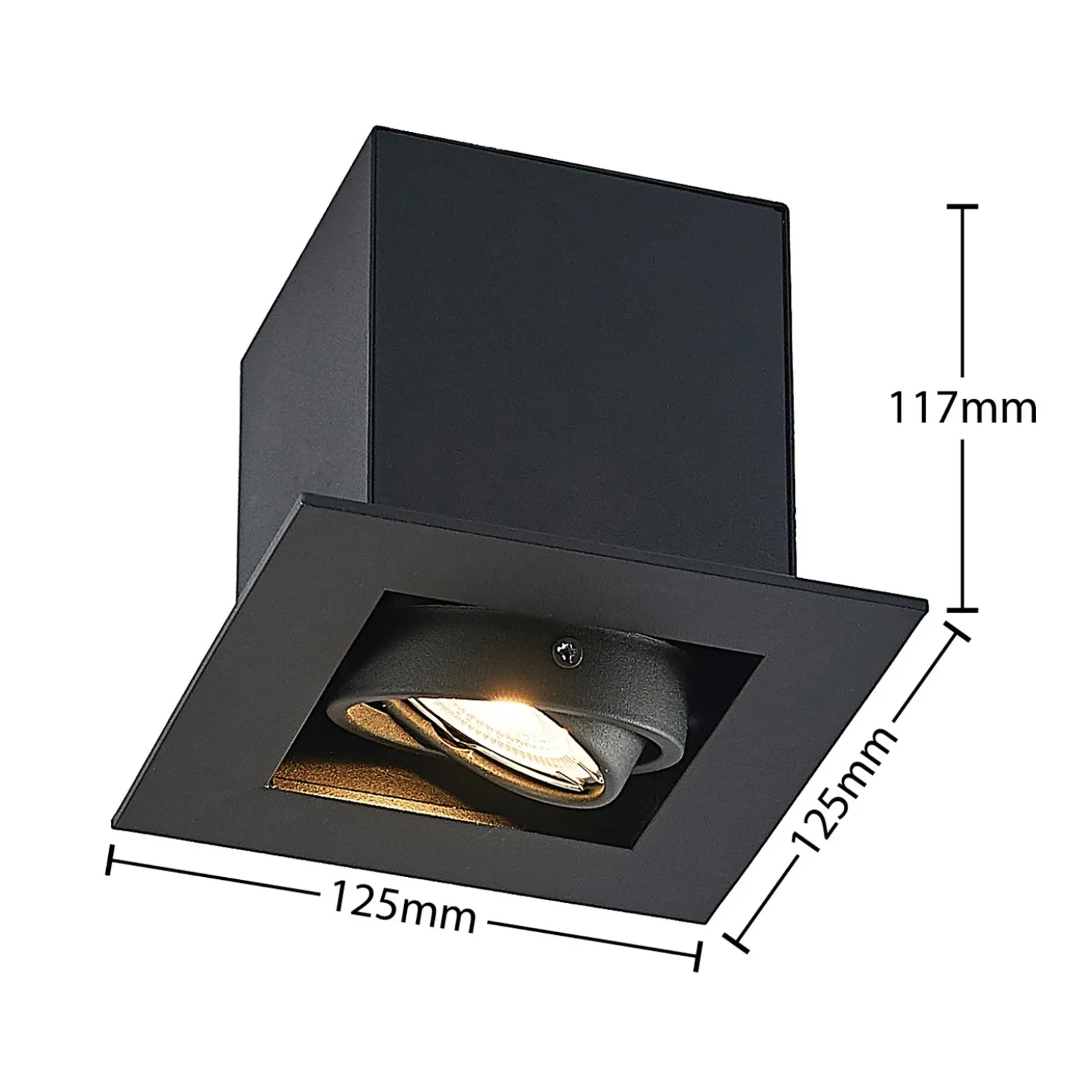 Arcchio Taneja Lámpara empotrable, 1 luz, negra