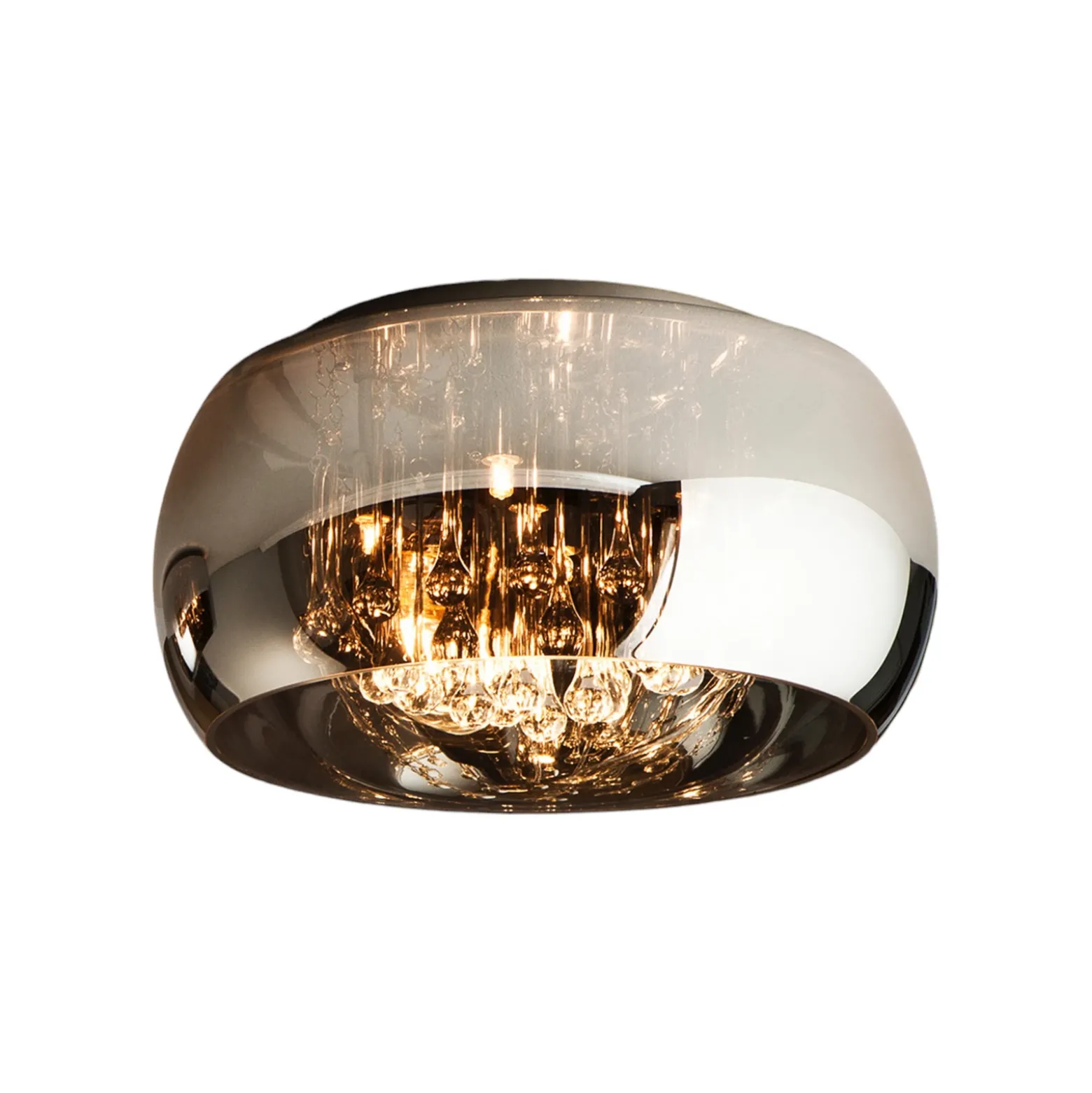 Argos Plafón LED con cristales, Ø 40 cm